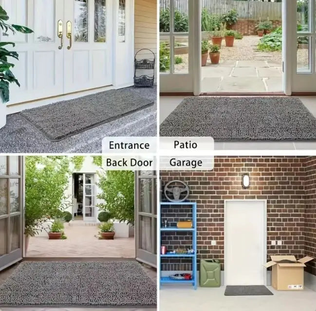 Pet Chenille Bathroom Door Absorbent Floor Mat Non Slip