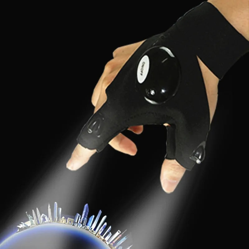 Finger Less LED Glove For Outdoors