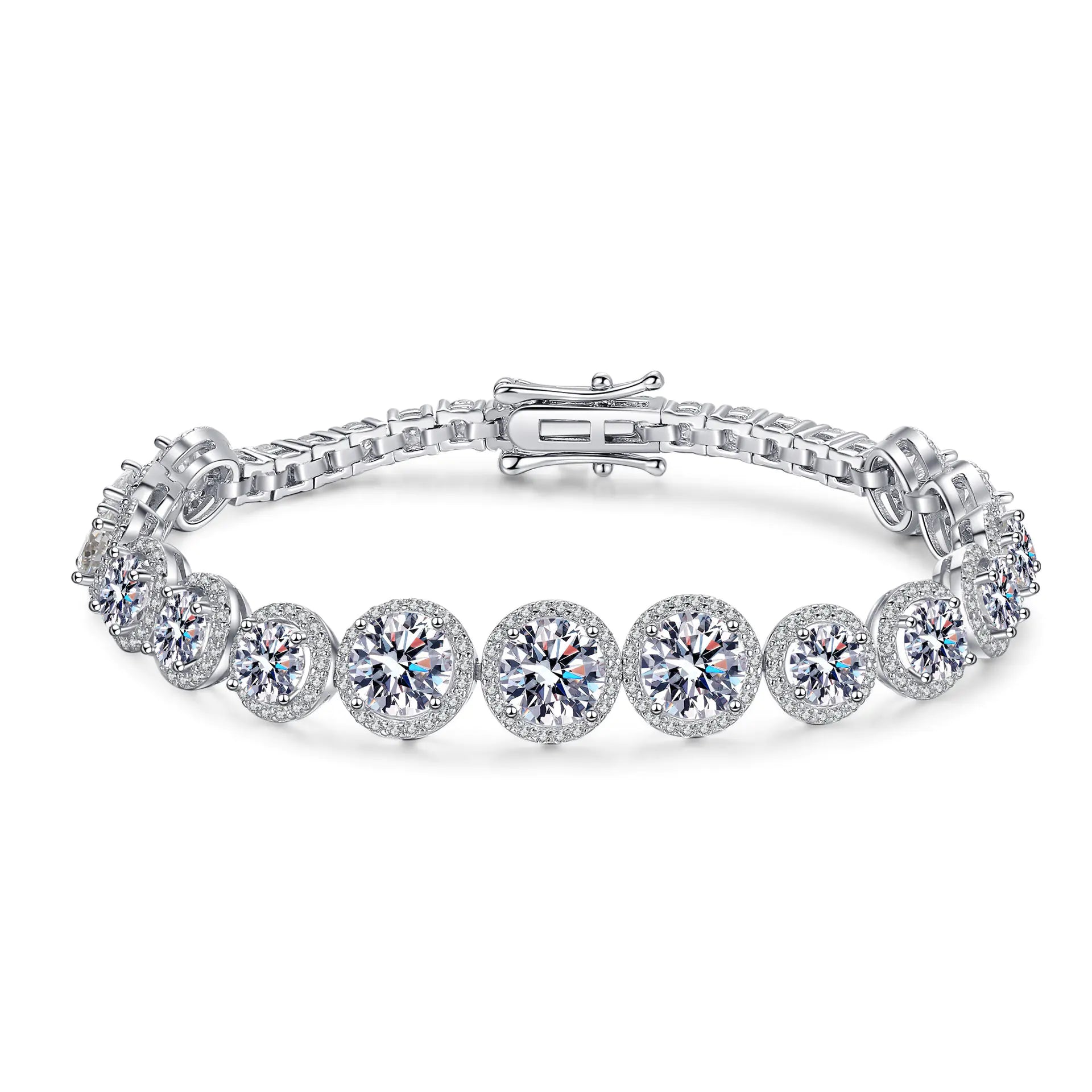 925 Sterling Silver Moissanite Women's Starry Bracelet