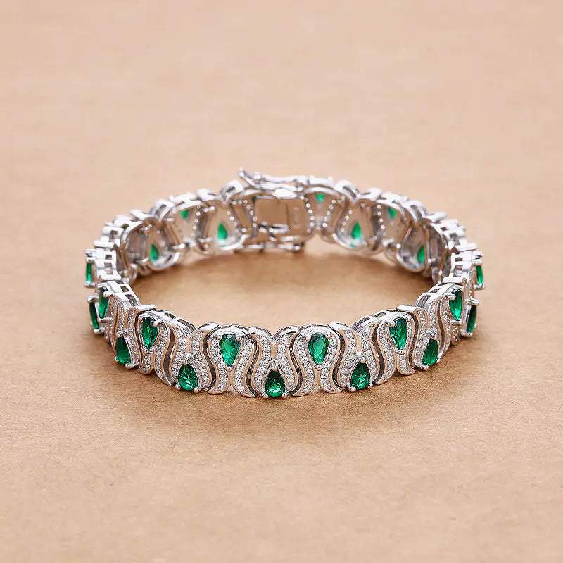 Emerald Black Coffee Ruby Women's Bracelet
