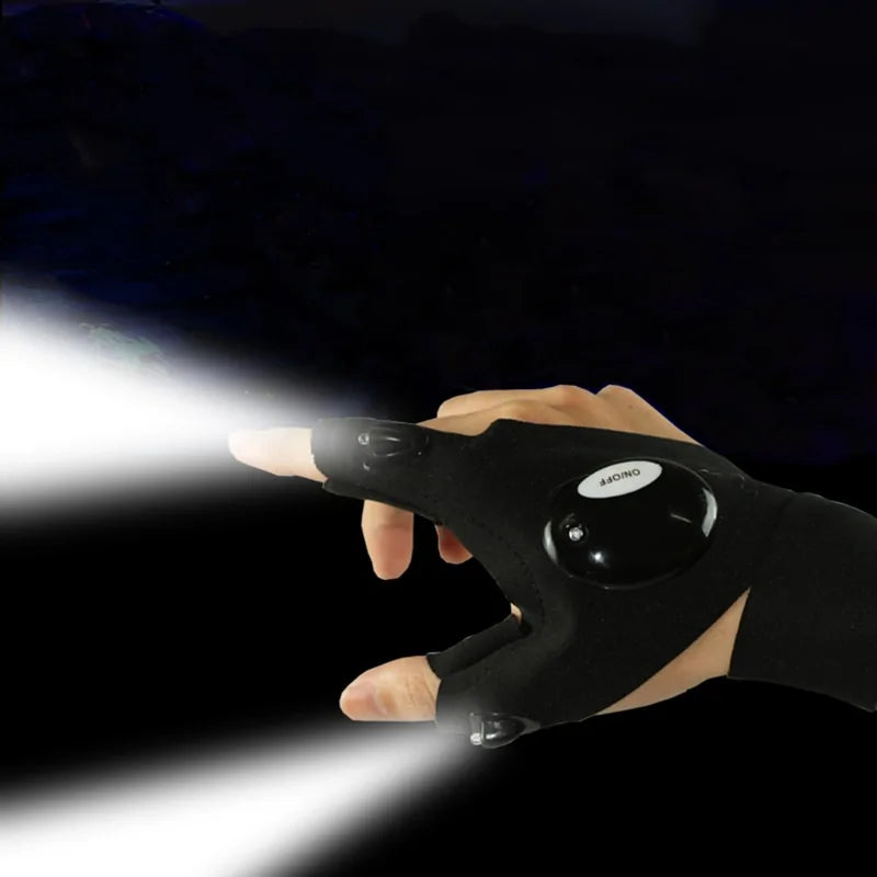 Finger Less LED Glove For Outdoors