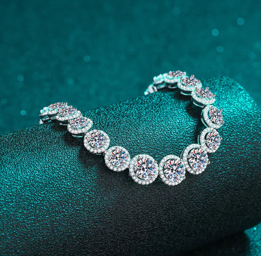 925 Sterling Silver Moissanite Women's Starry Bracelet