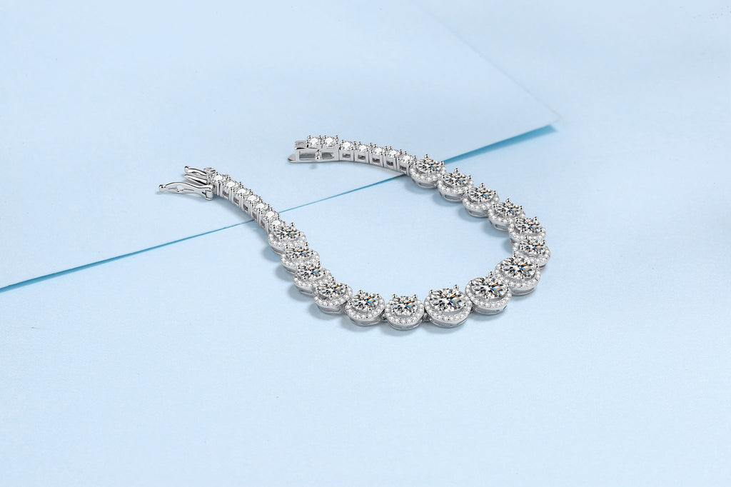 925 Sterling Silver Moissanite Women's Starry Bracelet