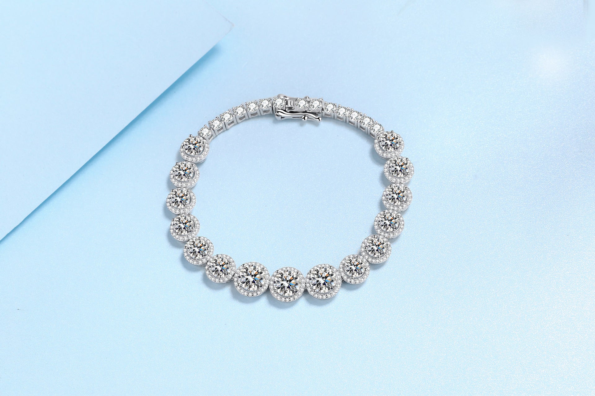 925 Sterling Silver Moissanite Women's Starry Bracelet