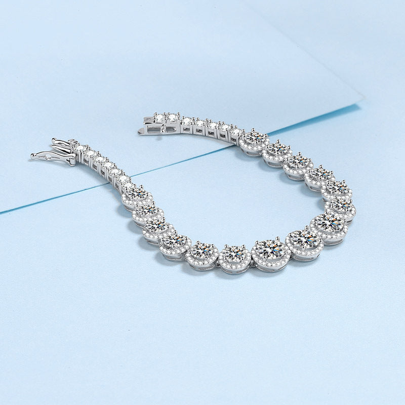 925 Sterling Silver Moissanite Women's Starry Bracelet