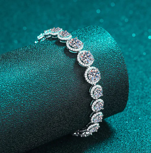 925 Sterling Silver Moissanite Women's Starry Bracelet