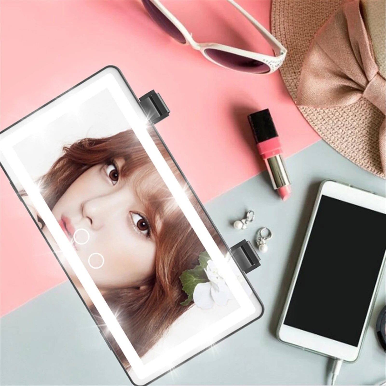 Universal Car LED Makeup Mirror