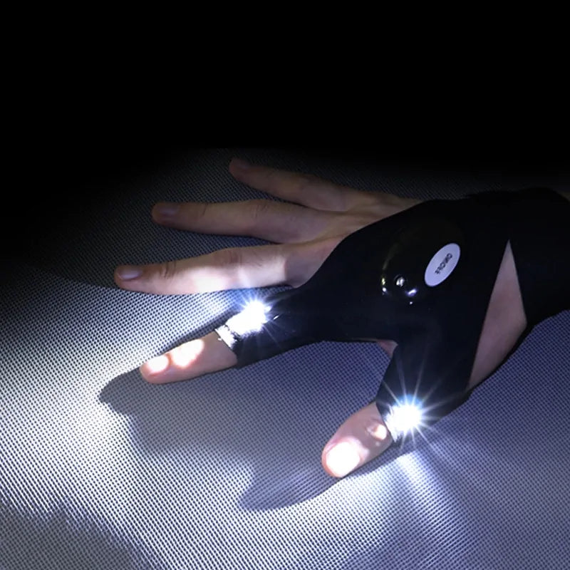 Finger Less LED Glove For Outdoors