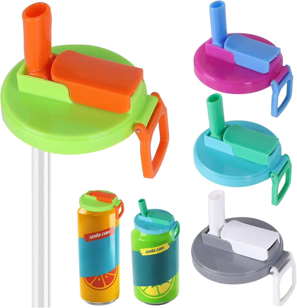 Soda Can Lid with Straw Turns cans into cups