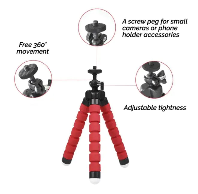 Flexible Octopus Mini Tripod Bluetooth Remote Stand Holder