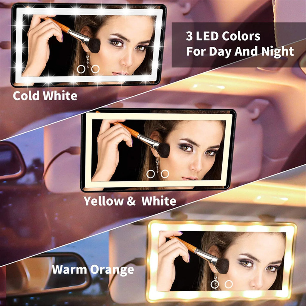 Universal Car LED Makeup Mirror