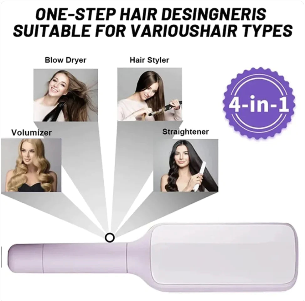 4-in-1 Self Cleaning Anti Static Hair Brush with Massage and Lifting Function