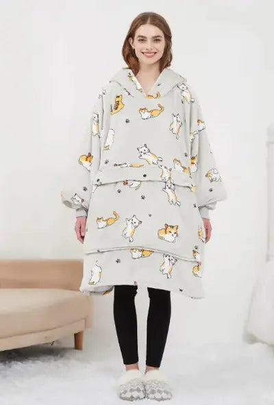 Heated Wearable Blanket Lazy Hoodie
